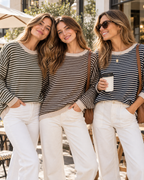 Sweater Líneas (azul, café, verde musgo)