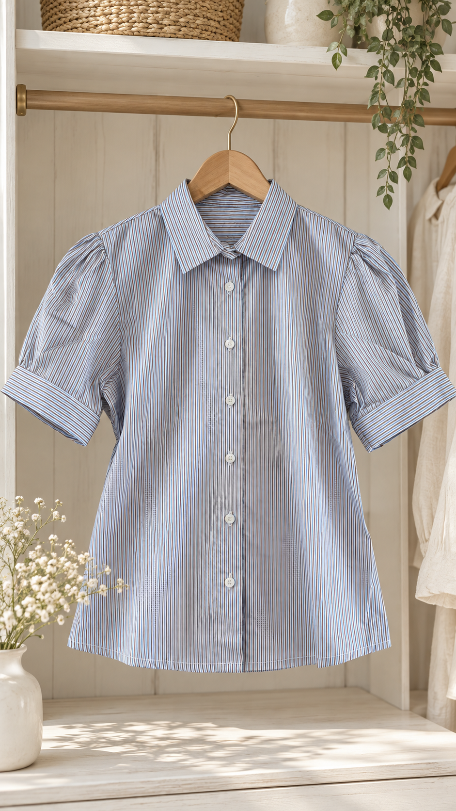 Blusa Esencia Café Celeste