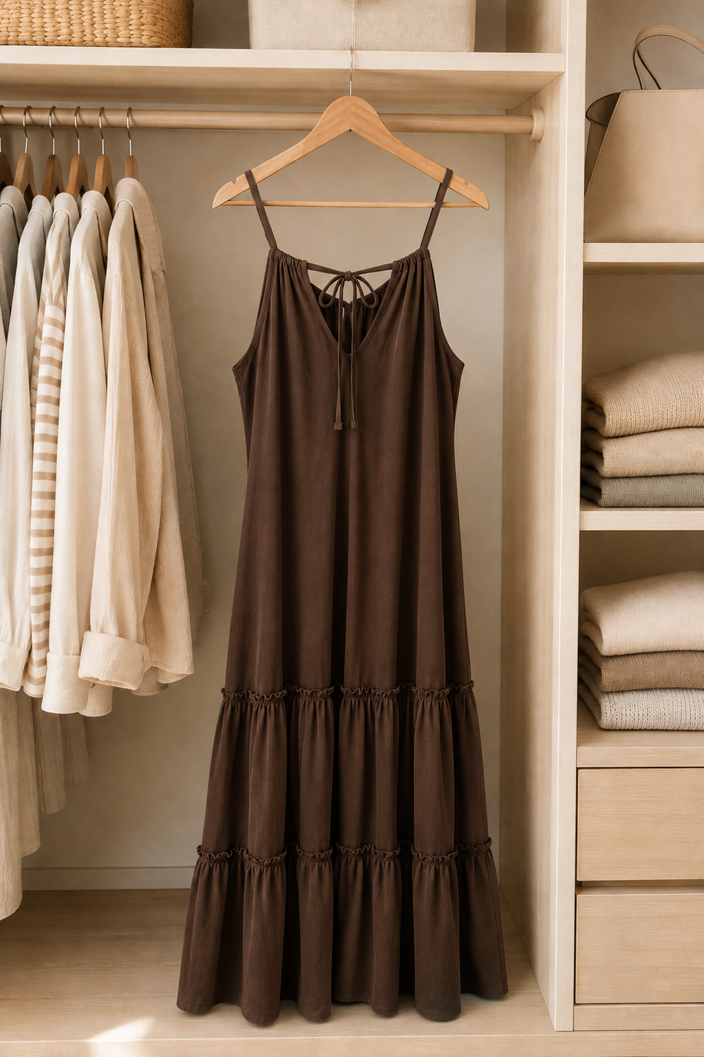 Vestido Cotton Café— Algodón Pima Premium | Carola Montes