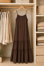 Vestido Cotton Café— Algodón Pima Premium | Carola Montes