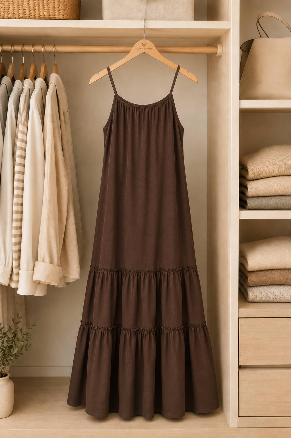 Vestido Cotton Café— Algodón Pima Premium | Carola Montes