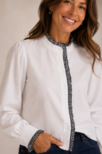 Blusa Carola Blanca/ Negra