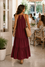 Vestido Cotton Burdeo— Algodón Pima Premium | Carola Montes