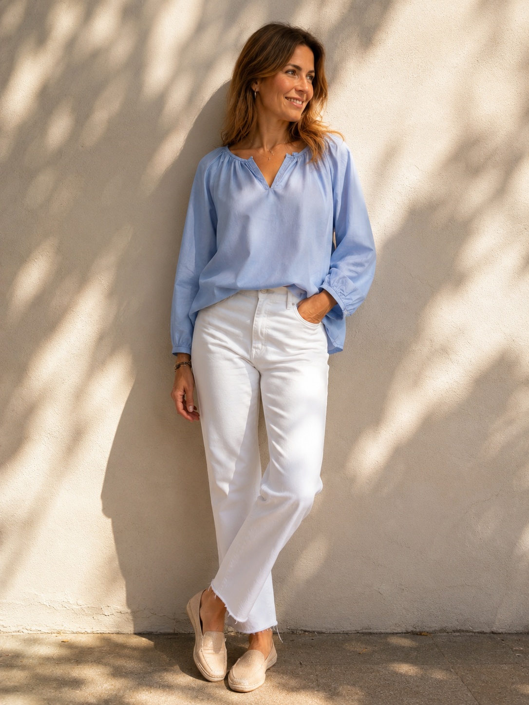 Blusa Toledana Celeste