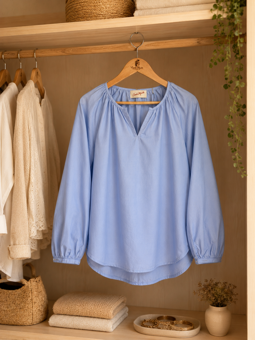 Blusa Toledana Celeste