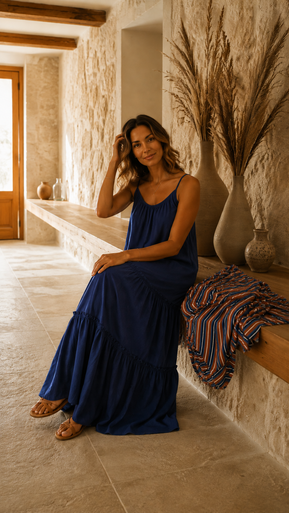 Vestido Cotton Azul Marino