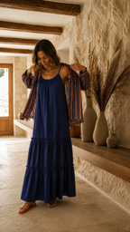 Vestido Cotton Azul Marino