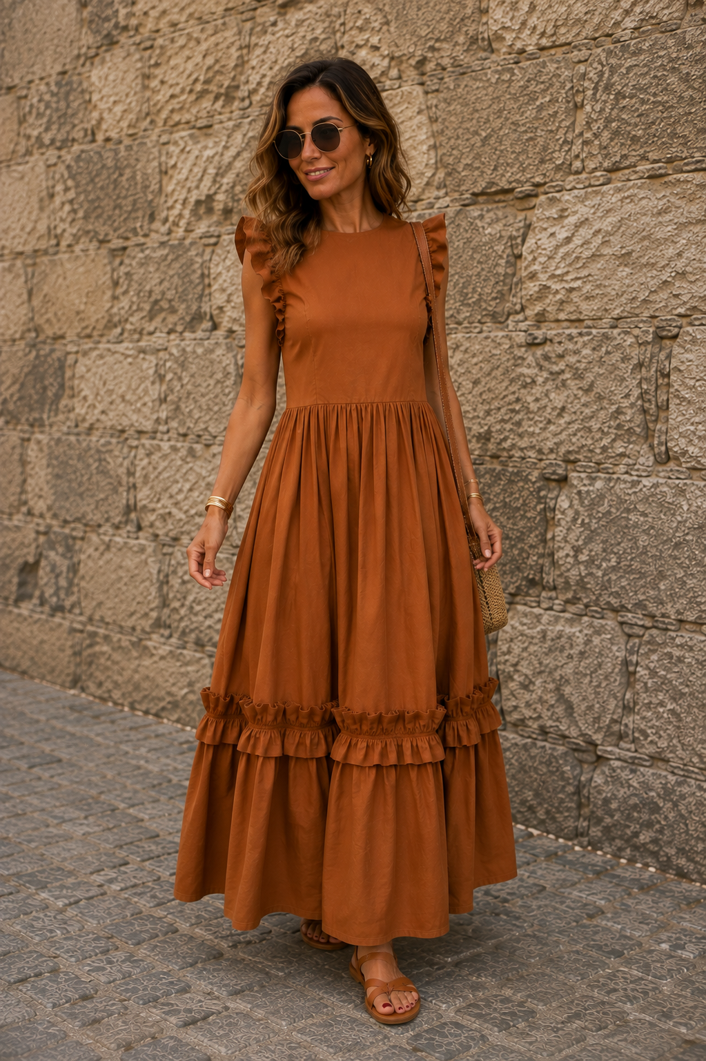 Vestido Bombai Mostaza