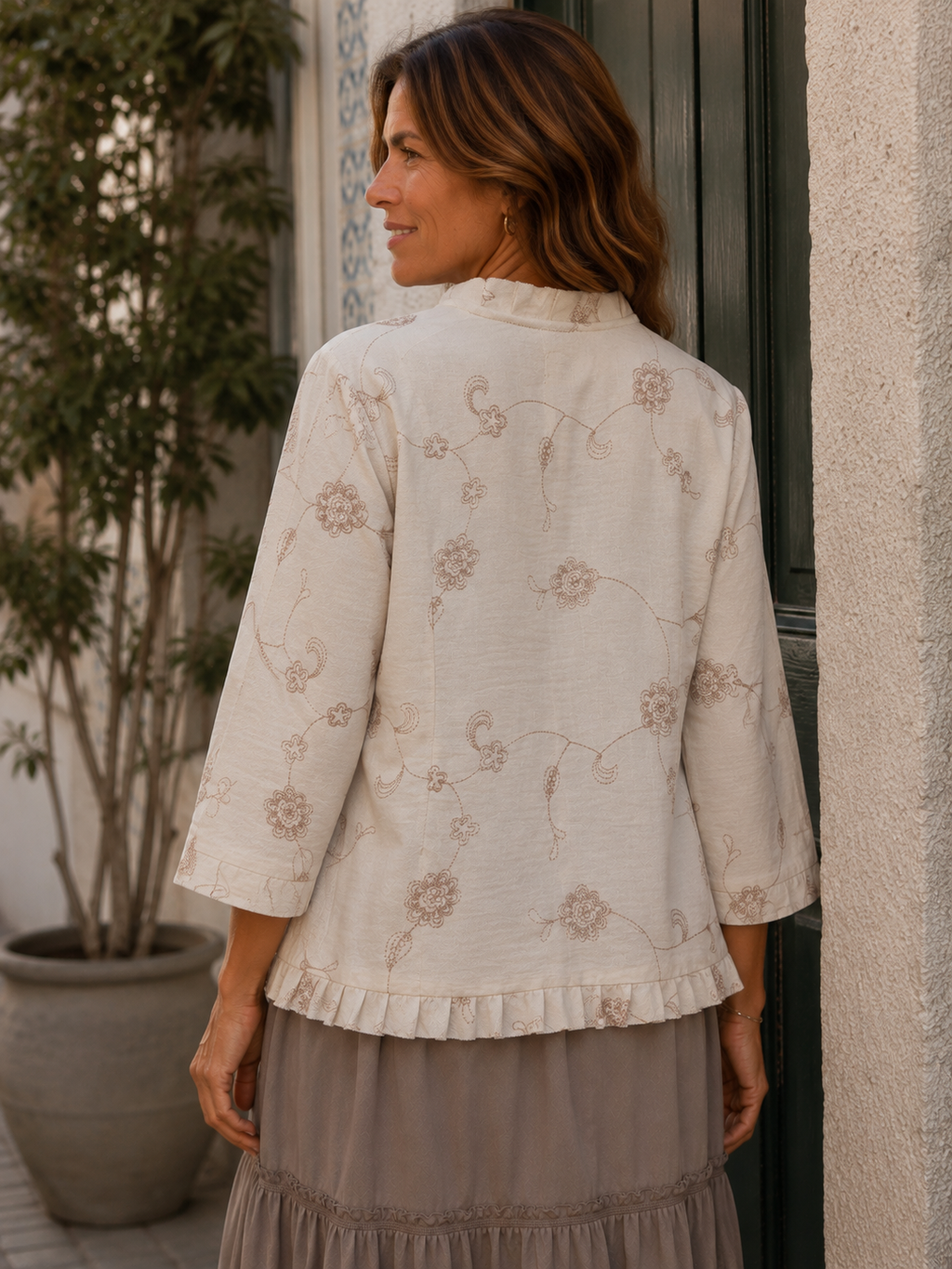 Tapado Málaga Beige Flores