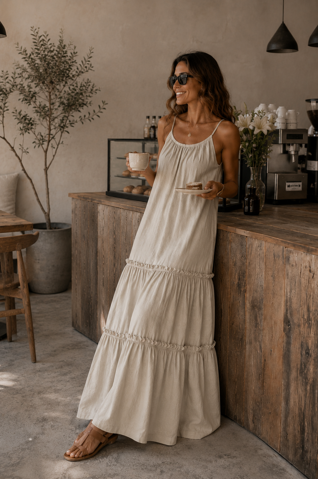 Vestido Cotton Gris Perla — Algodón Pima Premium | Carola Montes