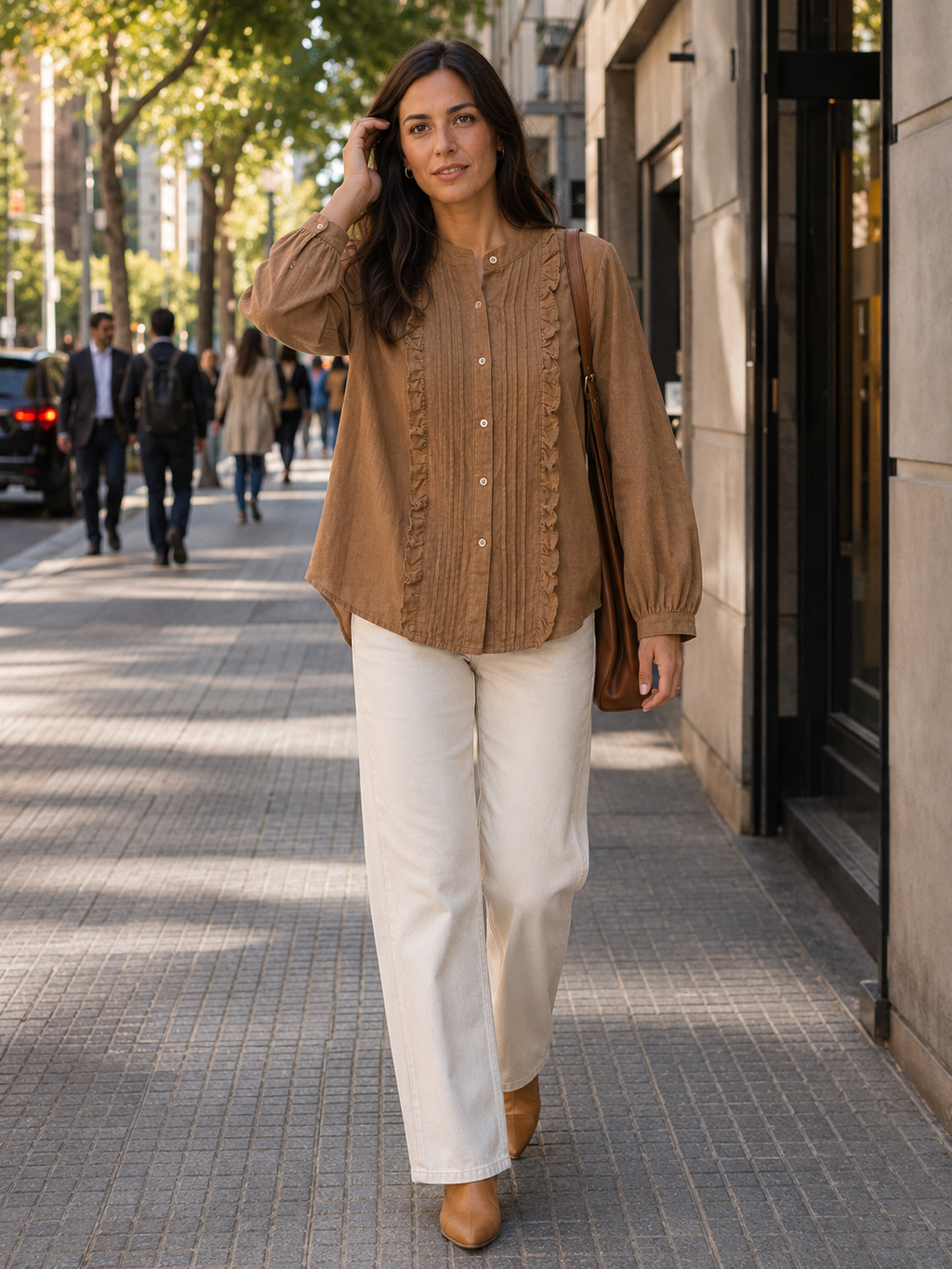 Blusa Panchita Café Tabaco