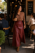 Pollera Ecocuero Burdeo