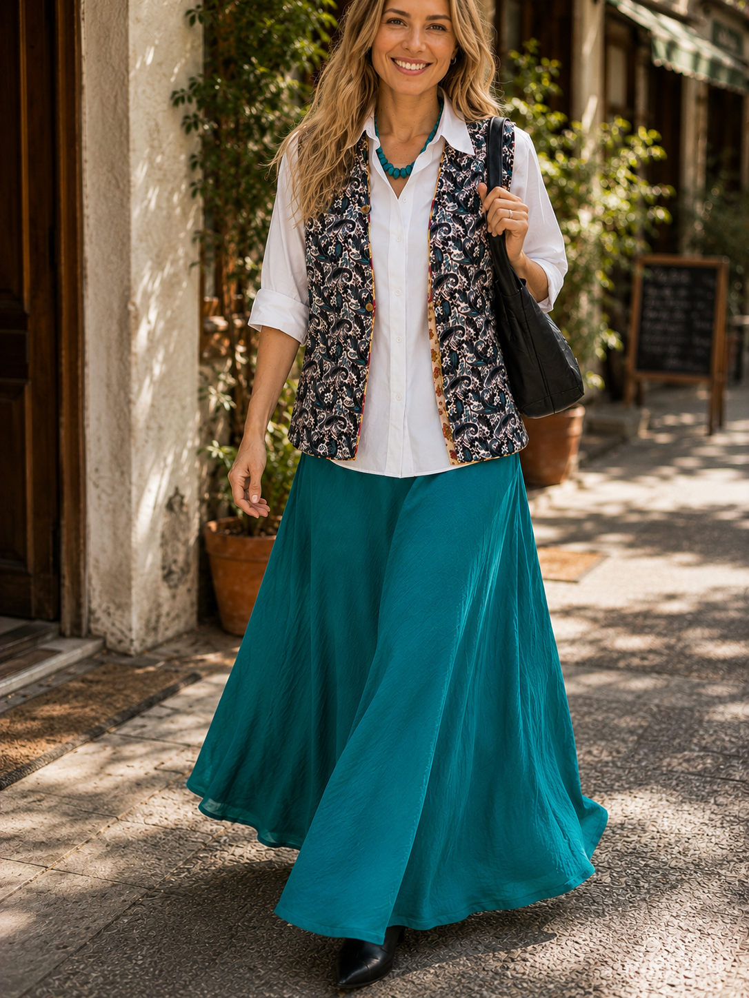 Pollera Carolina Petróleo