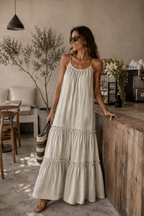 Vestido Cotton Gris Perla — Algodón Pima Premium | Carola Montes