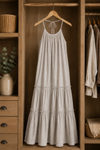 Vestido Cotton Gris Perla — Algodón Pima Premium | Carola Montes