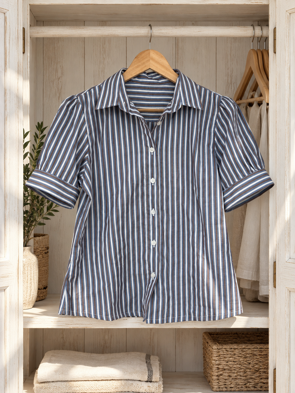 Blusa Esencia Celeste Café