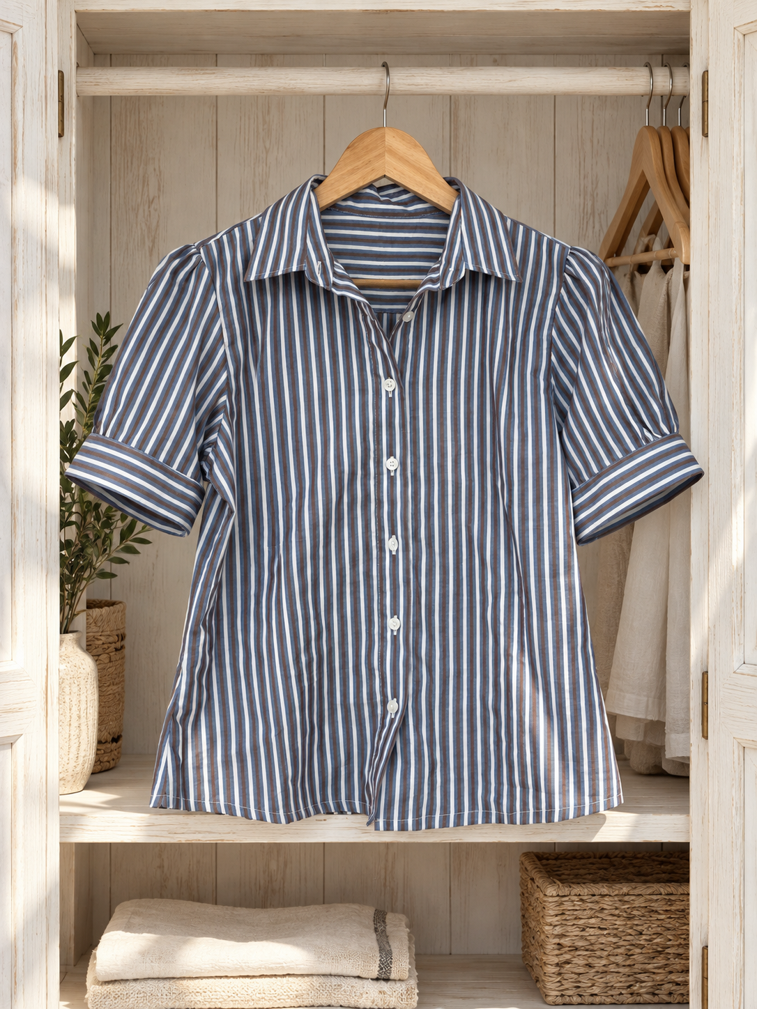 Blusa Esencia Celeste Café