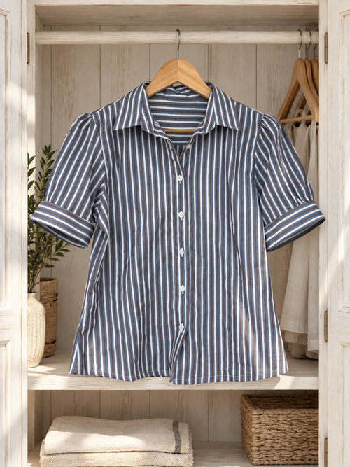 Blusa Esencia Celeste Café
