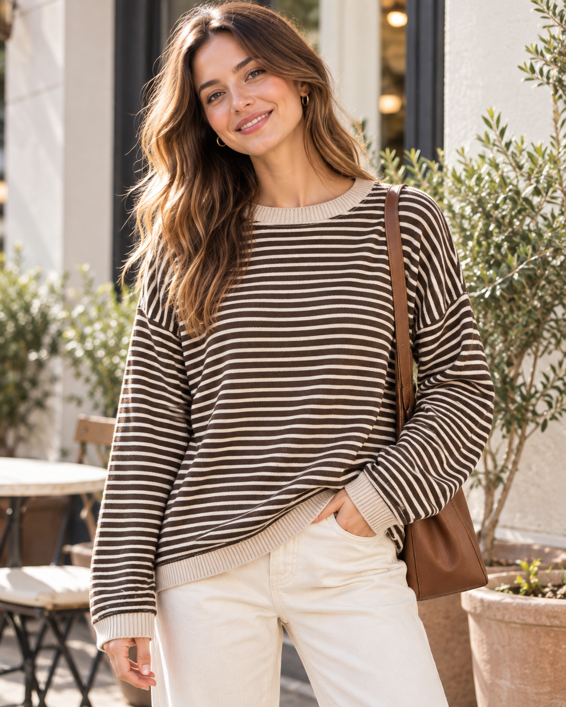 Sweater Líneas (azul, café, verde musgo)