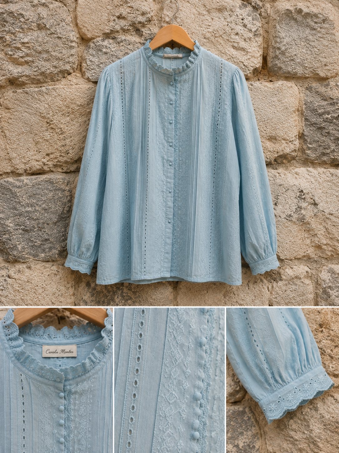 Blusa Laurentina Celeste