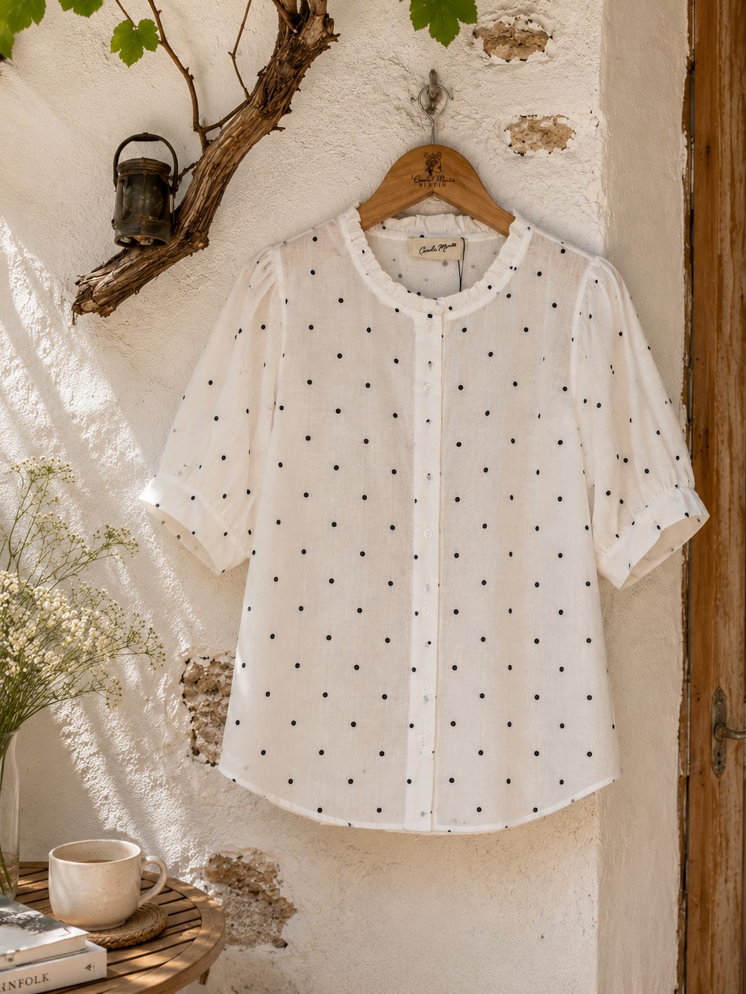 Blusa Lunares Azul