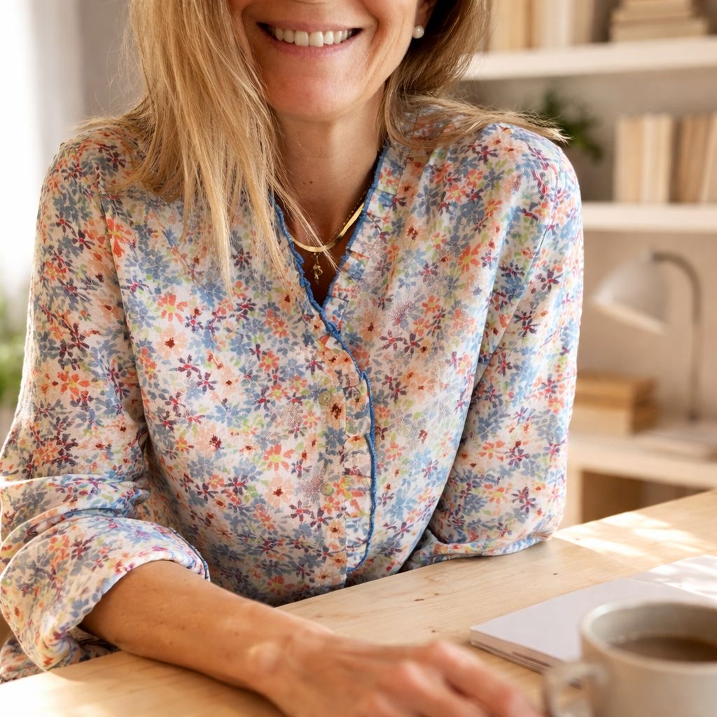 Blusa Almudena Celeste