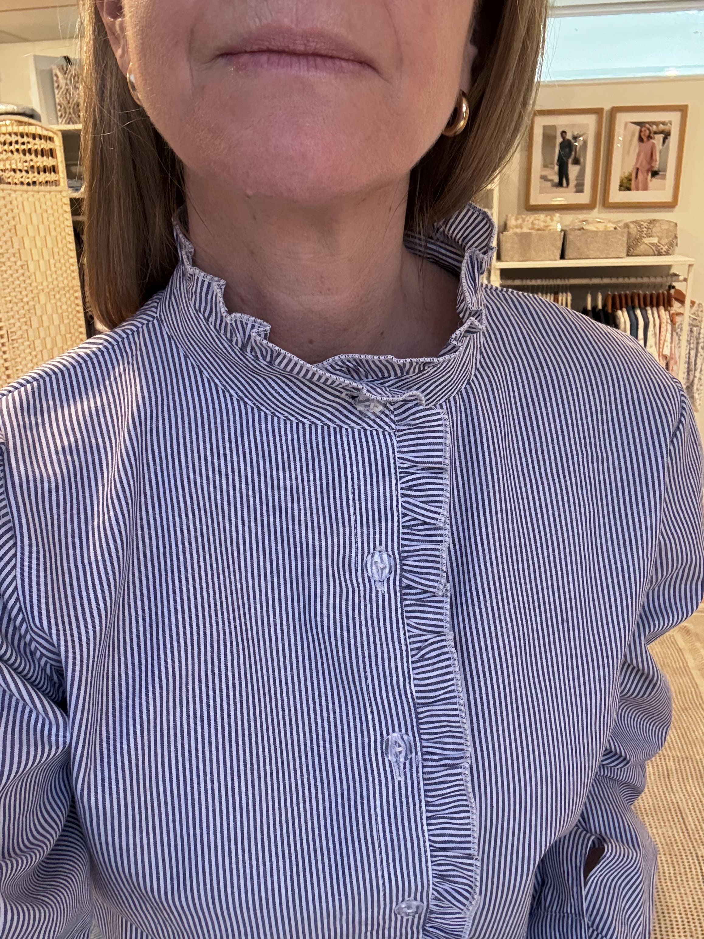 Blusa Carola Líneas Azules