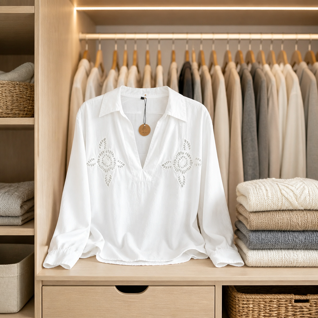 Blusa Flora Blanca