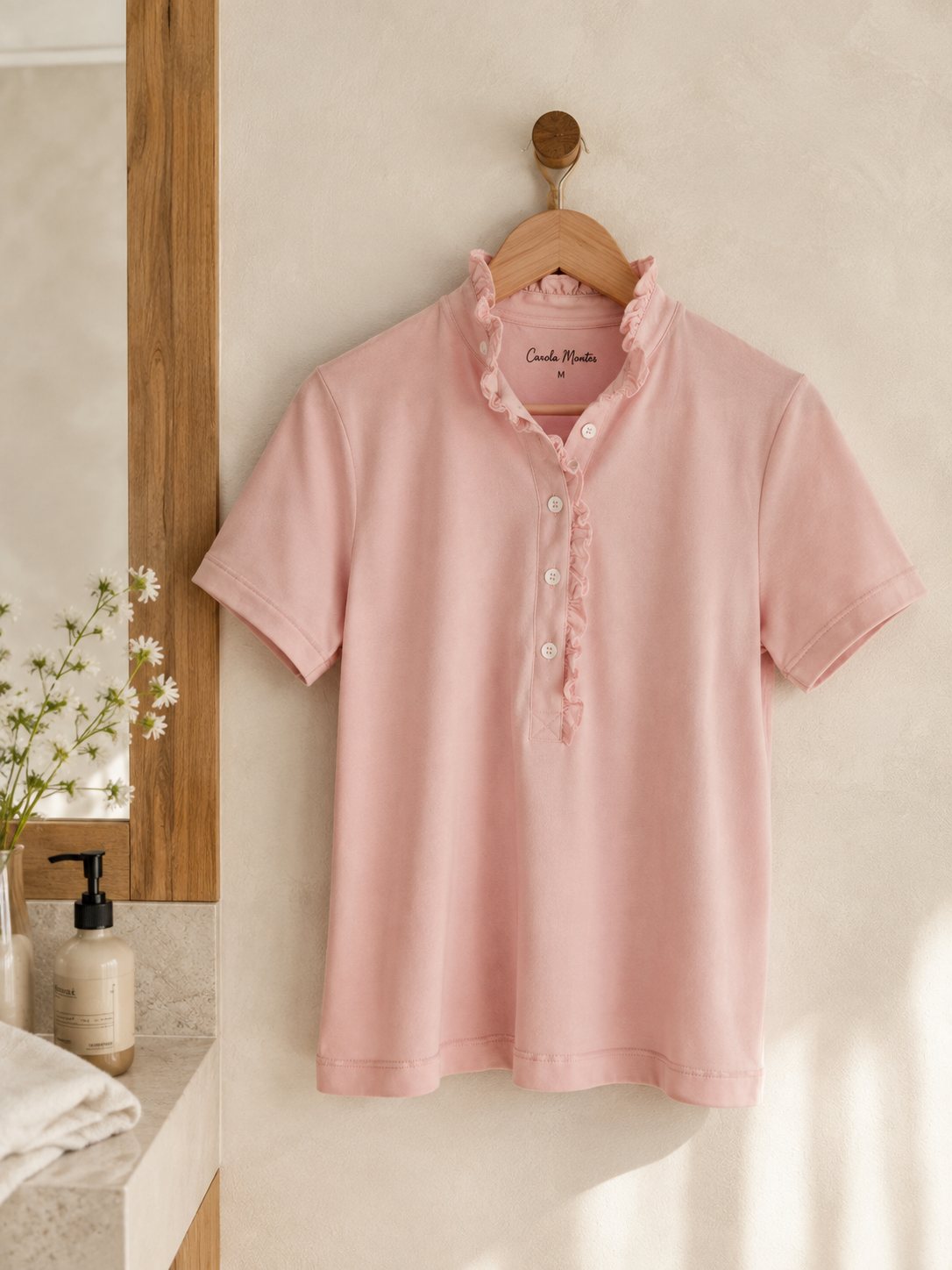 Polera Luz Rosada Manga Corta