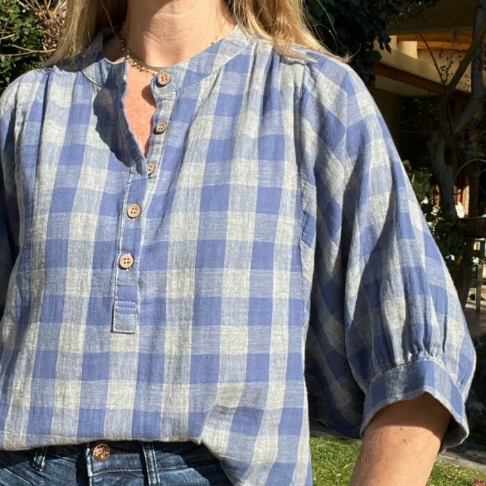 Blusa Clarisa Gris Azulino - Imagen 2