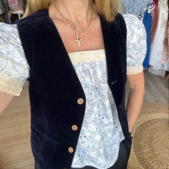 Gilet Terciopelo Azul